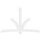 Ekena Millwork Davenport Architectural Grade PVC Gable Bracket, 108"W x 67 1/2"H x 2"D x 6"F, 15/12 Pitch GBP108X68X0206DAV00 - alternate 3